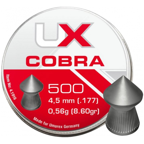 Šoviniai Cobra 4.5mm 500vnt [UMAREX] 5dėž.