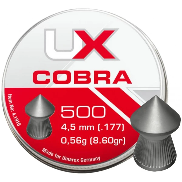 Šoviniai Cobra 4.5mm 500vnt [UMAREX]