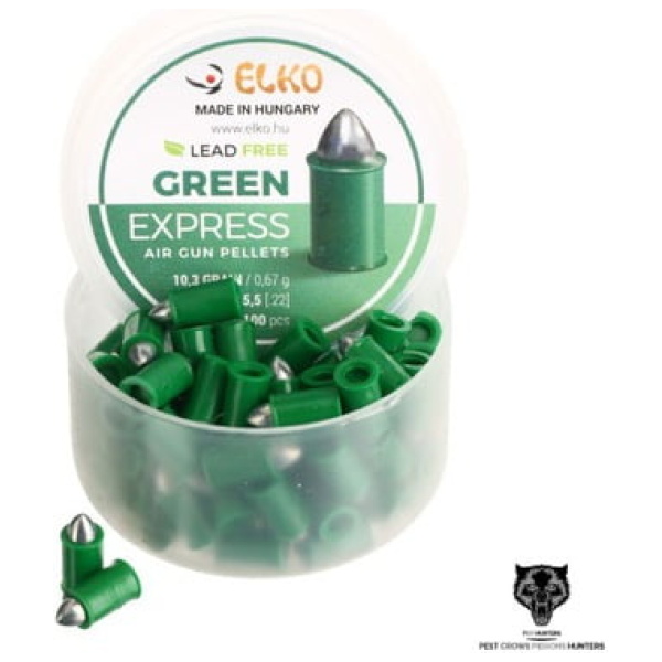 Šoviniai Elko žali 5.5mm 50vnt