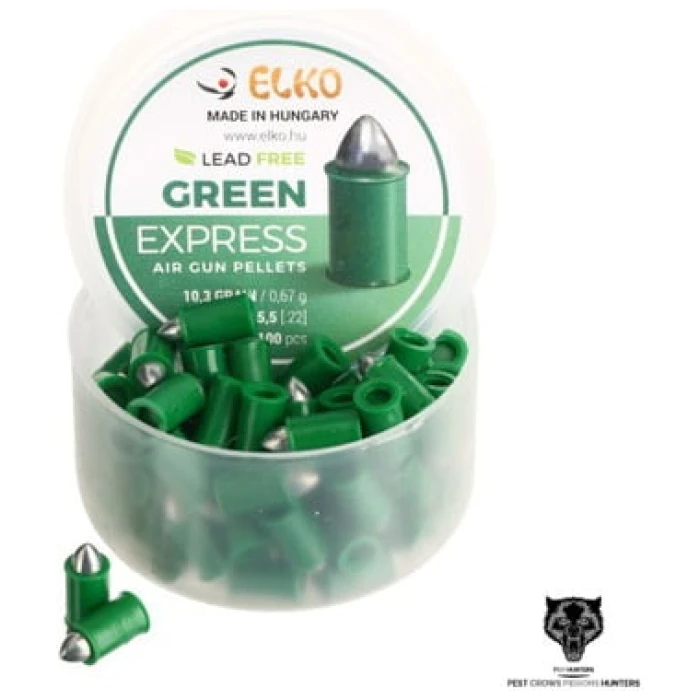 Šoviniai Elko žali 5.5mm 50vnt