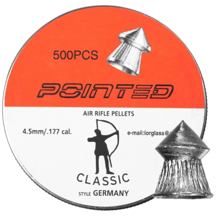 Šoviniai Classic Pointed 4,5mm 500vnt
