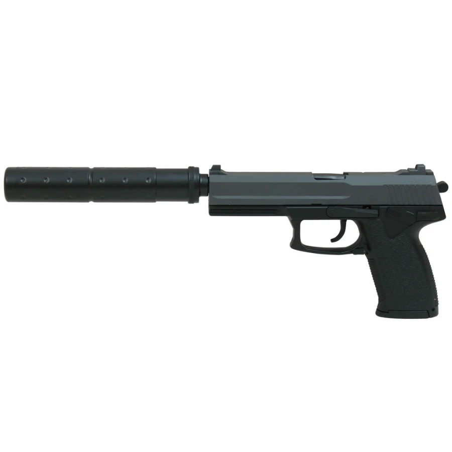 Vienašūvis airsoft pistoletas su duslintuvu DL60