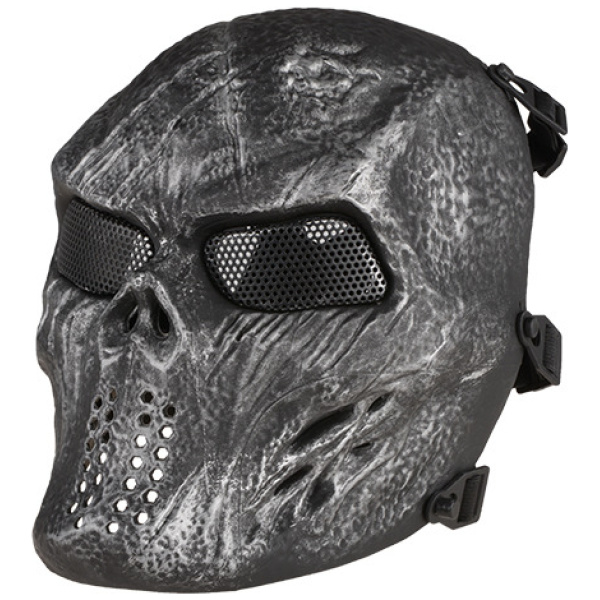 Taktinė kaukolės kaukė juoda