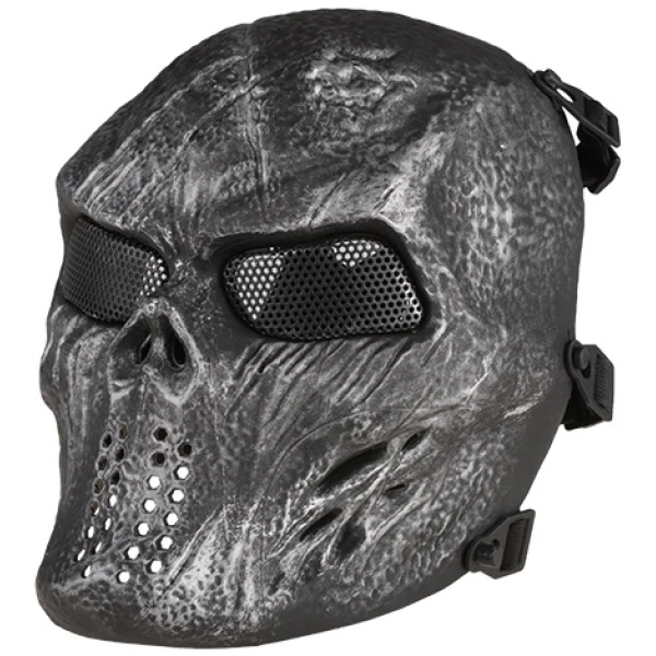 Taktinė kaukolės kaukė juoda