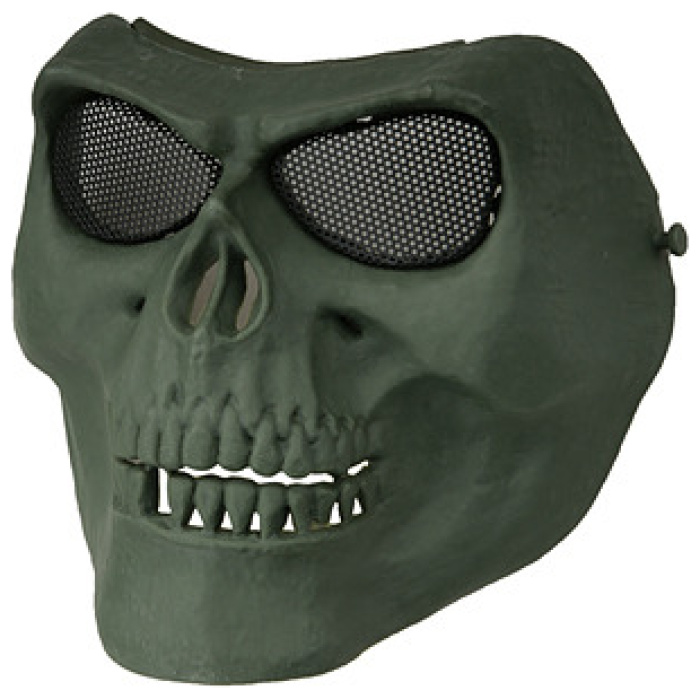 Veido kaukė Skull style žalia