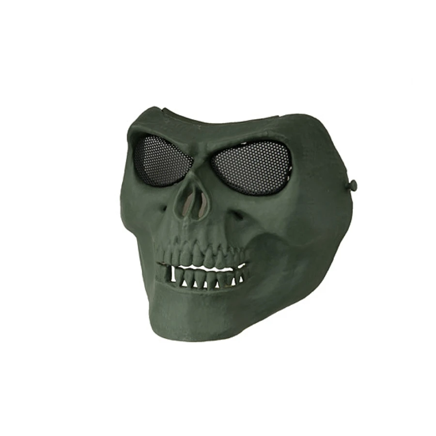 Veido kaukė Skull style žalia