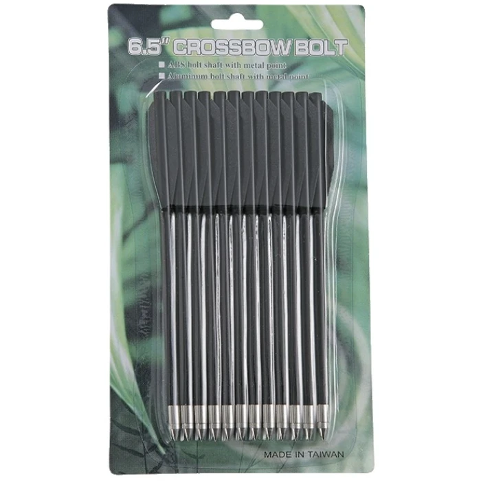 Strėlės pistoletiniui arbaletui juodos 6.5“ 12vnt