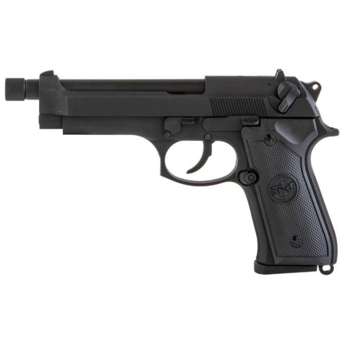 Airsoft pistoletas Beretta su duslintuvu, Full Metal [Blowback]