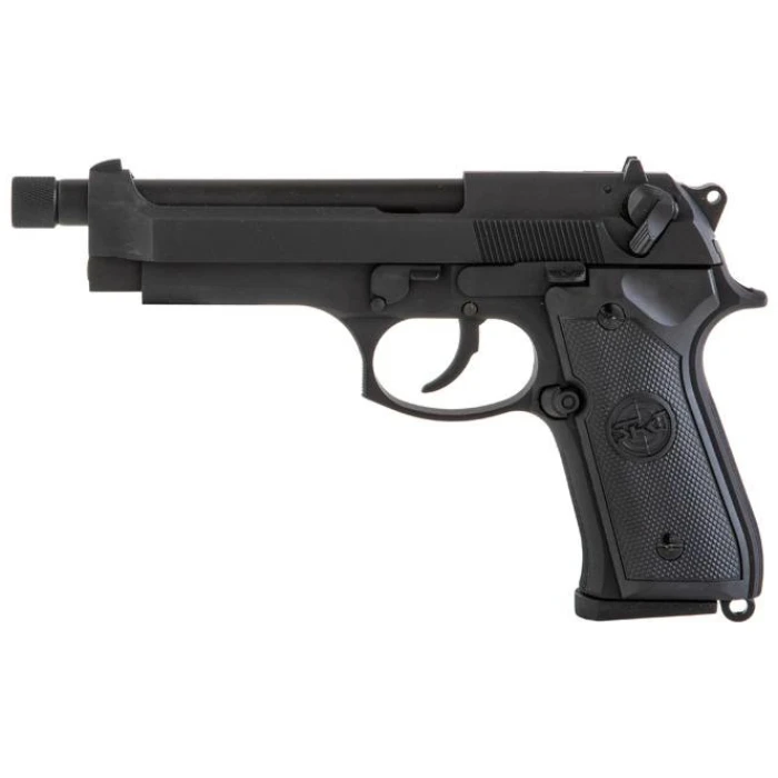 Airsoft pistoletas Beretta su duslintuvu, Full Metal [Blowback]