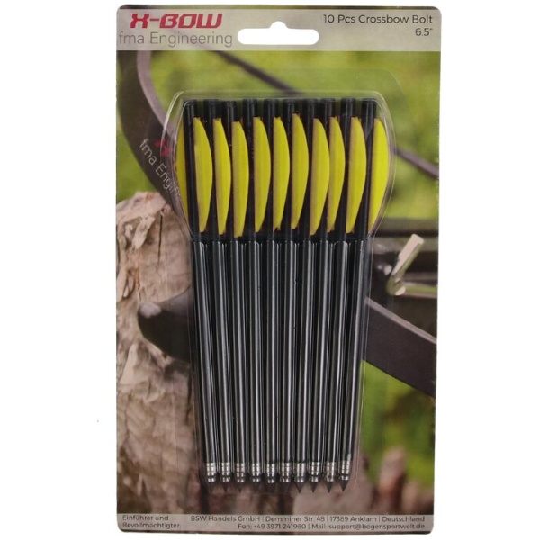 Strėlės pistoletiniui arbaletui Premium 6.5“ 10vnt