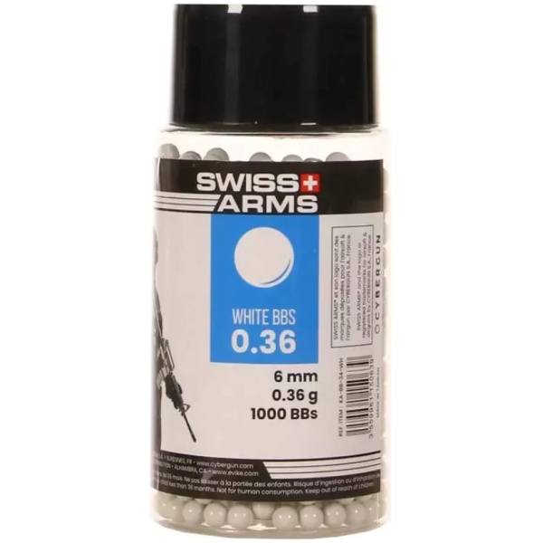 Šratai Swiss Arms 0.36g 1000vnt