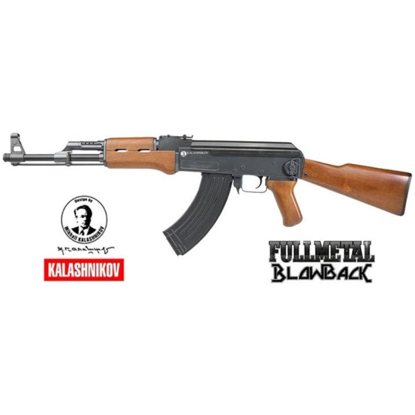 Airsoft automatas KALASHNIKOV AK47 Blowback Metal/Wood