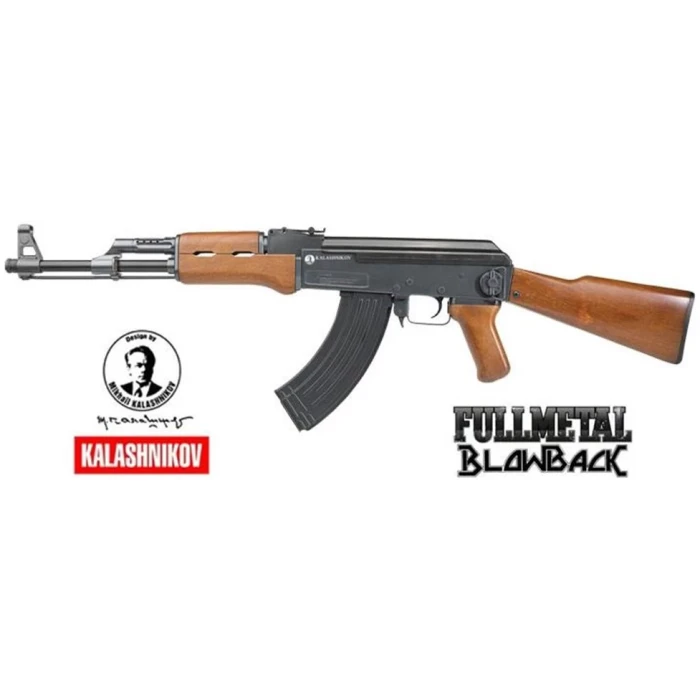 Airsoft automatas KALASHNIKOV AK47 Blowback Metal/Wood