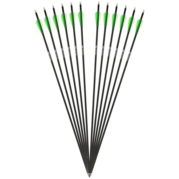 Anglies pluošto strėlės Drake Fire 12vnt