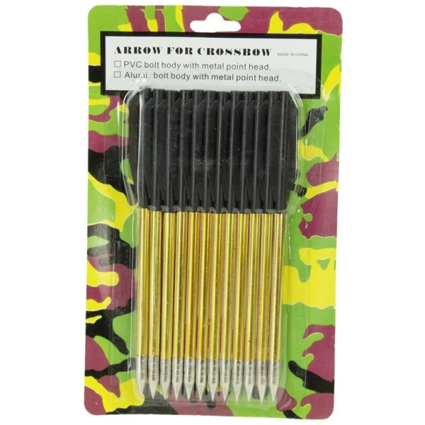 Aliuminio strėlės pistoletiniui arbaletui 12vnt