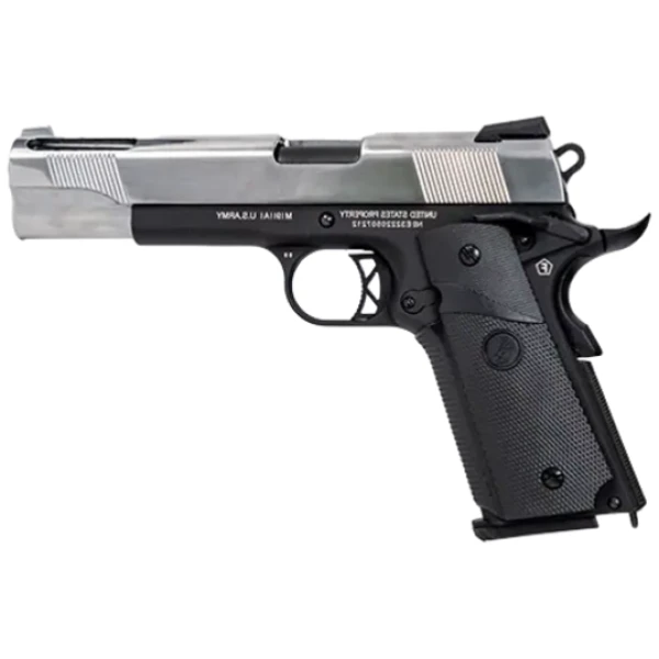 Airsoft pistoletas Colt 1911 Ported Silver Slide