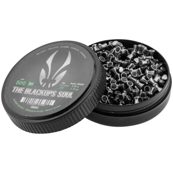 Šoviniai Black Ops flat 4.5 mm 500vnt