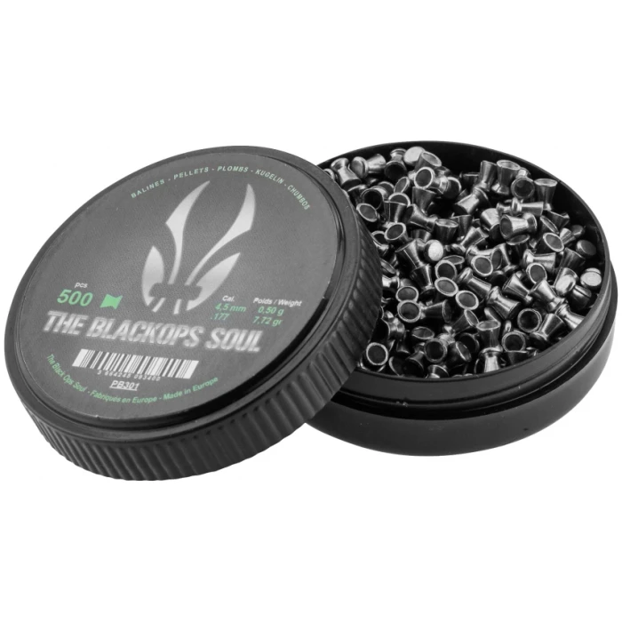 Šoviniai Black Ops flat 4.5 mm 500vnt