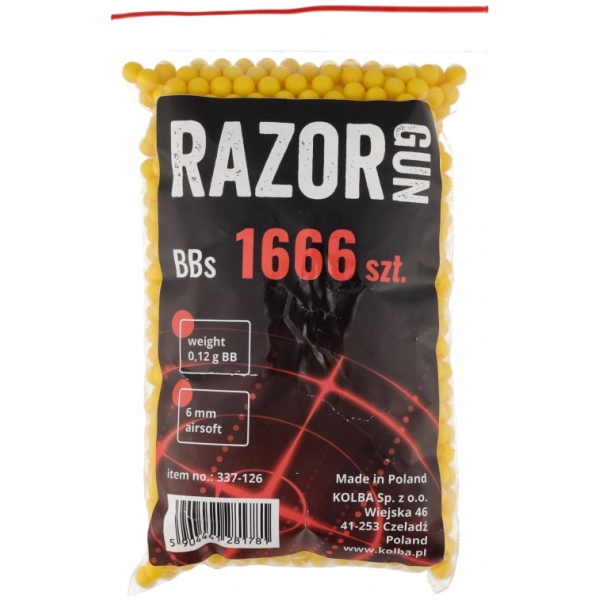 Šratai RazorGun 0.12g 1666vnt