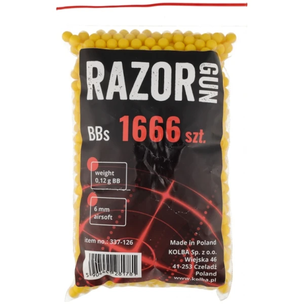 Šratai RazorGun 0.12g 1666vnt