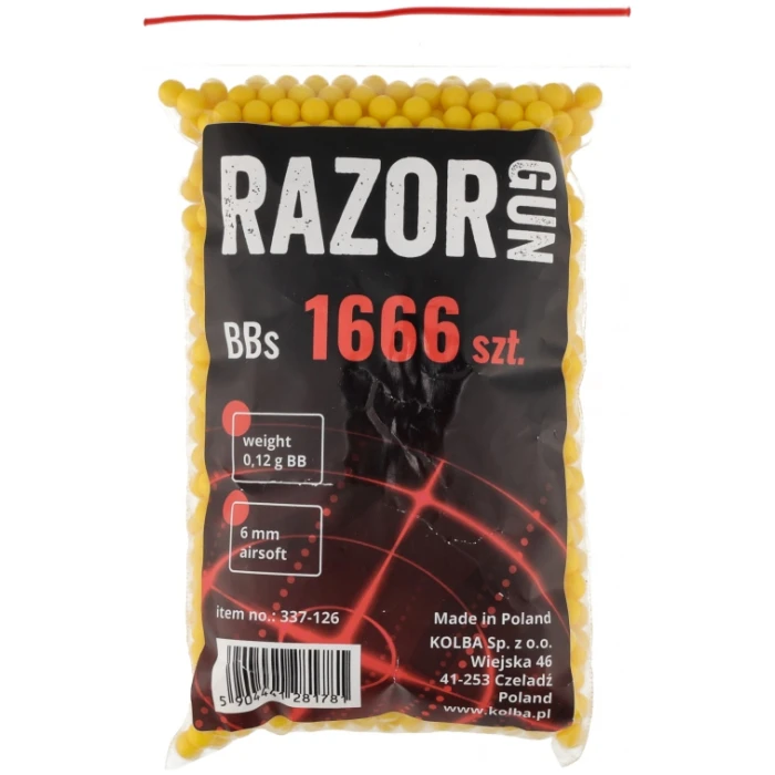 Šratai RazorGun 0.12g 1666vnt