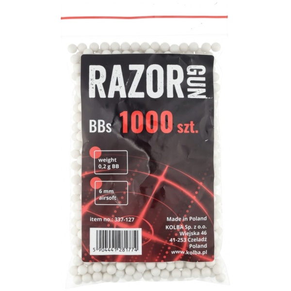 Šratai RazorGun 0.2g 1000vnt