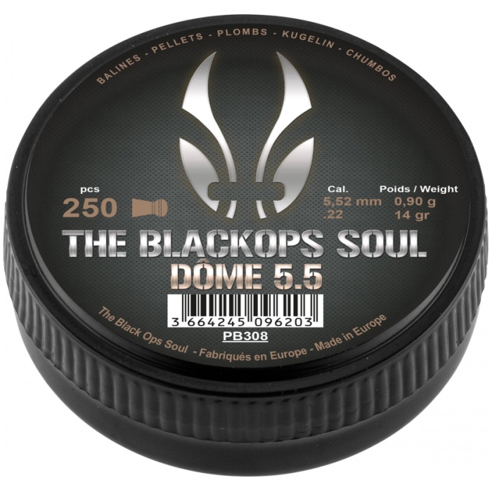 Šoviniai Black Ops Dome 5.5mm 250vnt