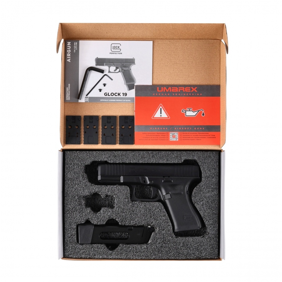 Pneumatinis pistoletas Glock 19 gen.5 MOS Blow-Back [Umarex] - Image 6