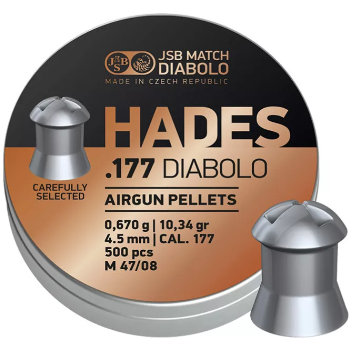 Šoviniai JSB Hades 4.5mm 500vnt