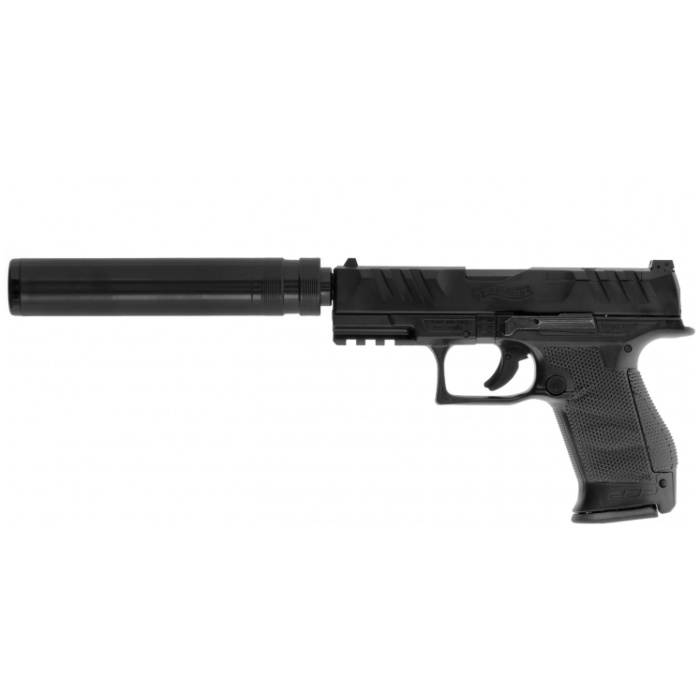 Airsoft pistoletas Walther PDP Compact 4" su duslintuvu